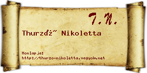 Thurzó Nikoletta névjegykártya