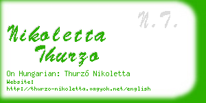 nikoletta thurzo business card